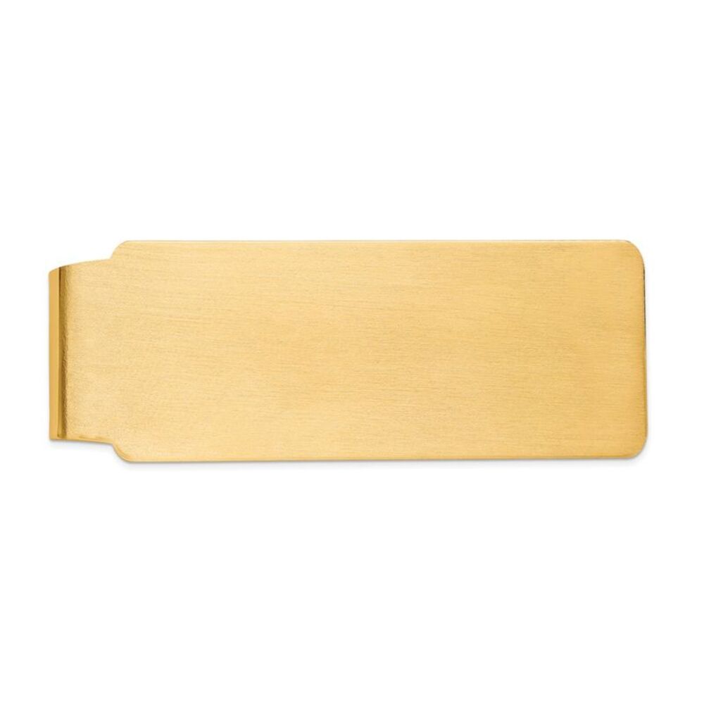 Men's 14k Yellow Gold Satin Fold-Over Money Clip